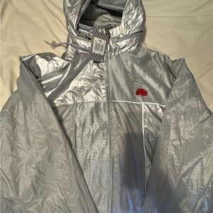 Rare Metallic Nike Air Silver Windbreaker jacket Limited Edition